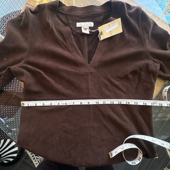 Stetson Chocolate Brown Supple Suede Leather Tunic W/Western Style Stitching L - Picture 13 of 16